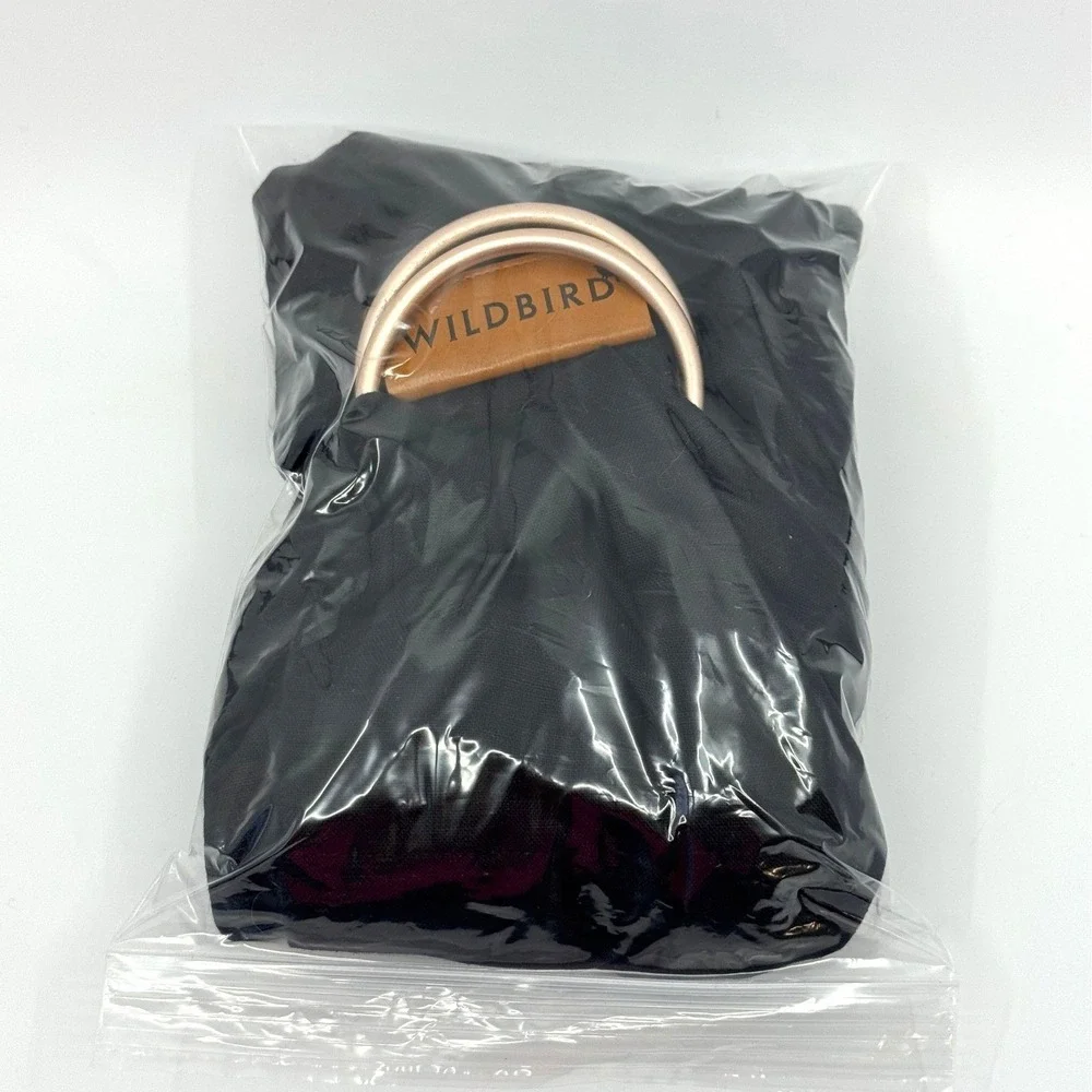 WildBird Raven Black Linen Ring Sling 90